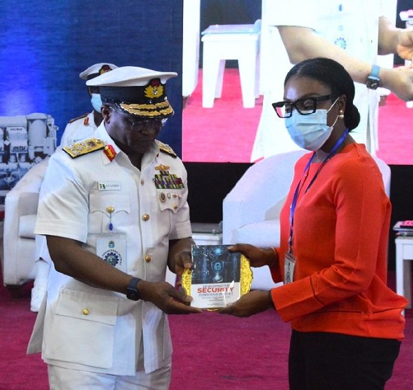 Gambo, Naval Chief of Staff, Presents Award to Dorman Long Engineering