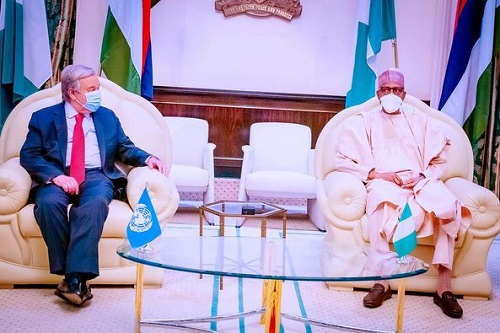 UN Secretary-General Guterres meets Buhari in Abuja