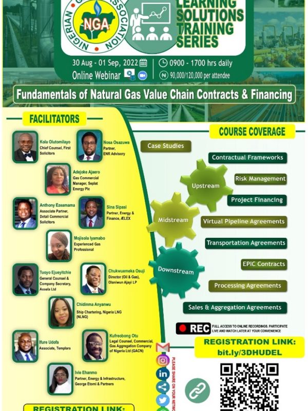 NGA Presents Learning Solutions Training Series with Fundamentals of Natural Gas Value Chain