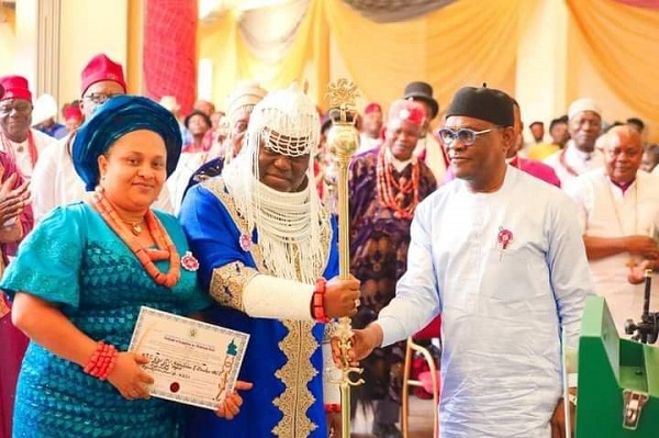 Wike Conferred Staff of Office on the Oba of Ogbaland