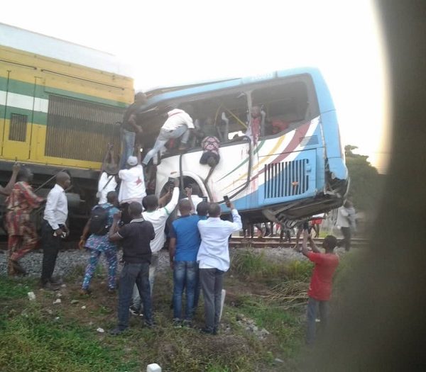Train Rams into Lagos Staff Bus in Ikeja